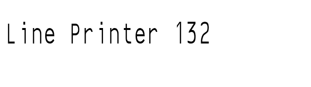 Line Printer 132 font preview