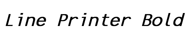 Line Printer Bold Italic font preview