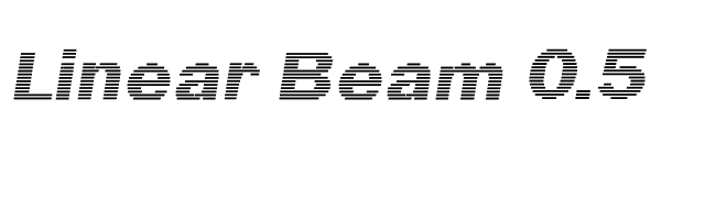 Linear Beam 0.5 font preview