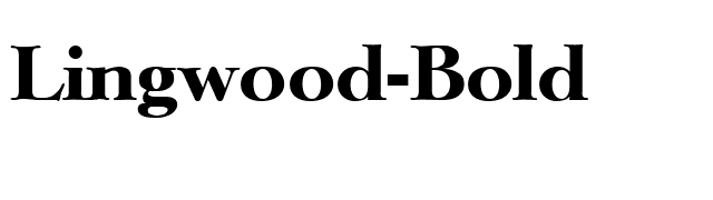 Lingwood-Bold font preview