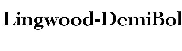 Lingwood-DemiBold font preview