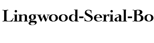 Lingwood-Serial-Bold font preview