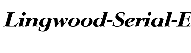 Lingwood-Serial-ExtraBold-RegularItalic font preview