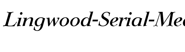 Lingwood-Serial-Medium-RegularItalic font preview