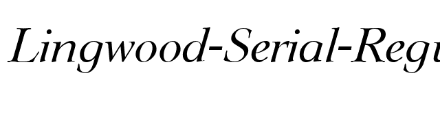 Lingwood-Serial-RegularItalic font preview