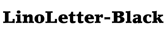 LinoLetter-Black font preview