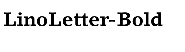 LinoLetter-Bold font preview