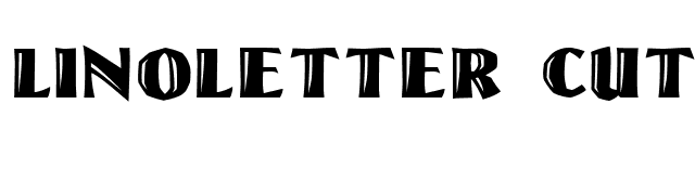 LinoLetter Cut Regular font preview