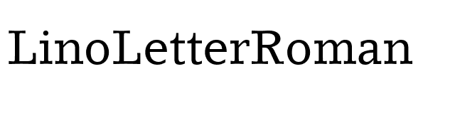 LinoLetterRoman font preview