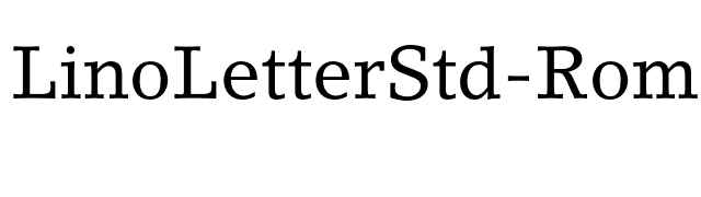 LinoLetterStd-Roman font preview