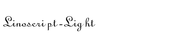 Linoscript-Light font preview