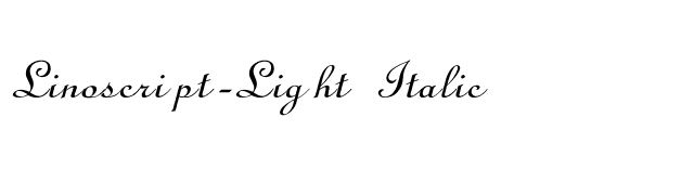 Linoscript-Light Italic font preview