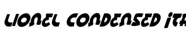 Lionel Condensed Italic font preview