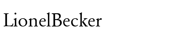 LionelBecker font preview