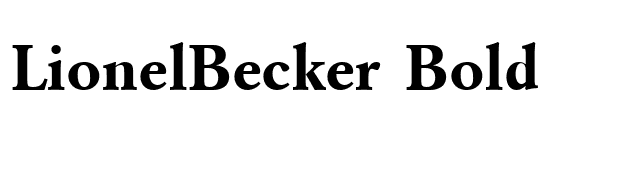 LionelBecker Bold font preview