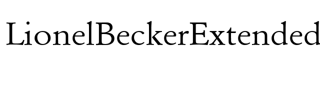 LionelBeckerExtended font preview