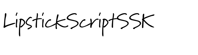 LipstickScriptSSK font preview