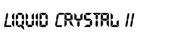 Liquid Crystal II font preview