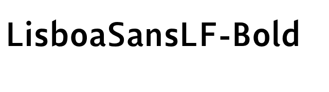 LisboaSansLF-Bold font preview