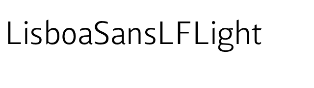 LisboaSansLFLight font preview