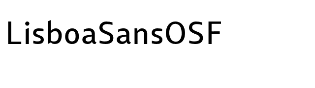 LisboaSansOSF font preview