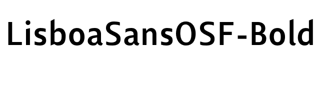 LisboaSansOSF-Bold font preview