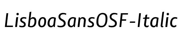 LisboaSansOSF-Italic font preview