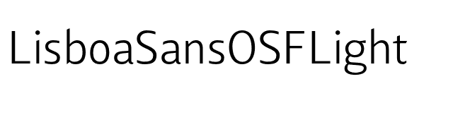 LisboaSansOSFLight font preview