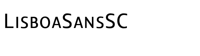 LisboaSansSC font preview