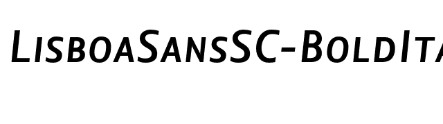 LisboaSansSC-BoldItalic font preview