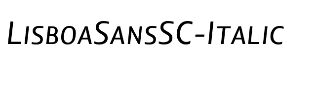 LisboaSansSC-Italic font preview