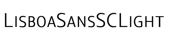 LisboaSansSCLight font preview