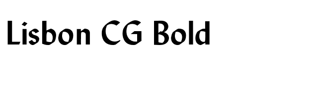 Lisbon CG Bold font preview