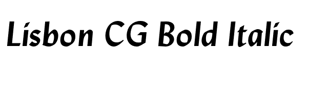 Lisbon CG Bold Italic font preview