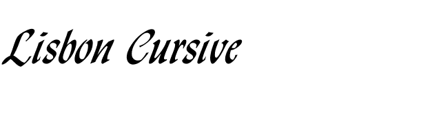 Lisbon Cursive font preview