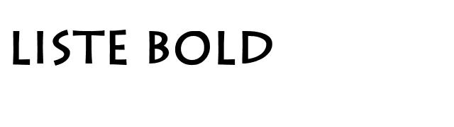 Liste Bold font preview