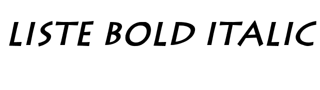 Liste Bold Italic font preview