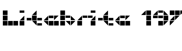 Litebrite 1975 font preview