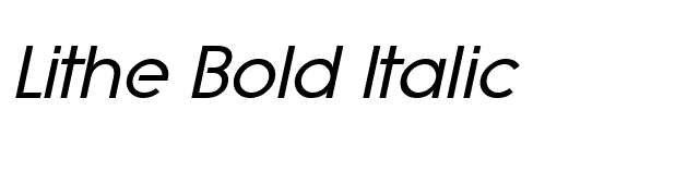 Lithe Bold Italic font preview