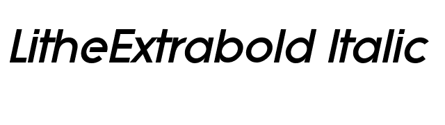 LitheExtrabold Italic font preview