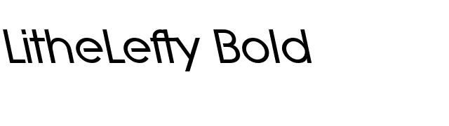 LitheLefty Bold font preview