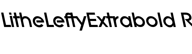 LitheLeftyExtrabold Regular font preview