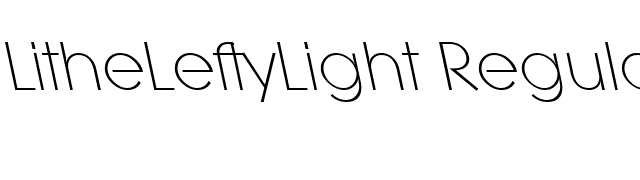 LitheLeftyLight Regular font preview