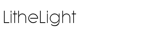 LitheLight font preview