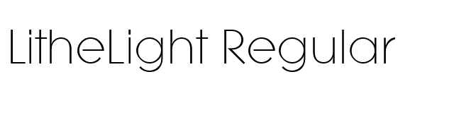 LitheLight Regular font preview