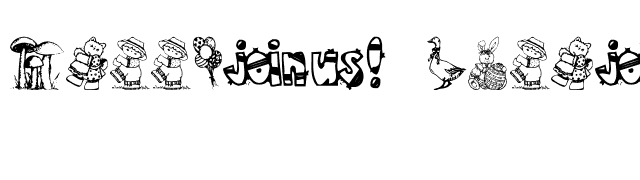 Little Cuties font preview