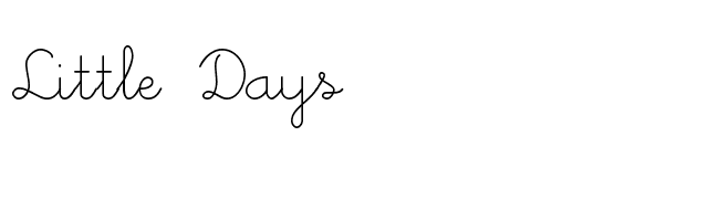 Little Days font preview