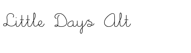 Little Days Alt font preview