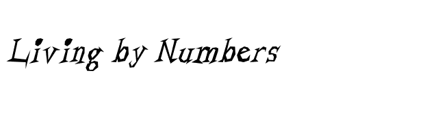 Living by Numbers font preview