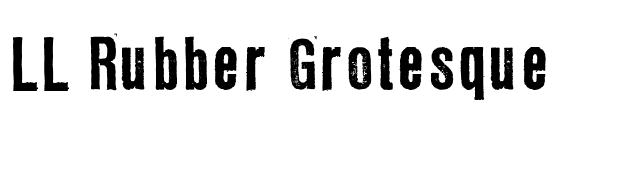 LL Rubber Grotesque font preview